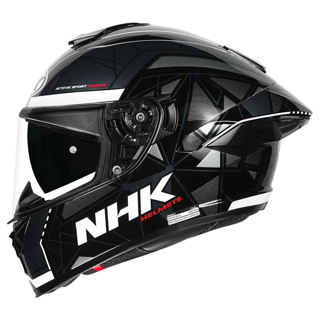 NHK K5R Triangle Gray Color helmet - ItZspeed