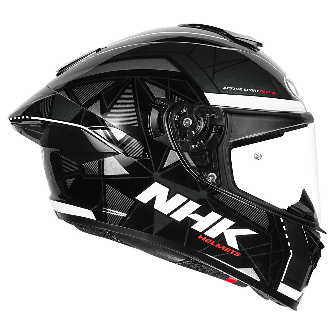 NHK K5R Triangle Gray Color helmet - ItZspeed