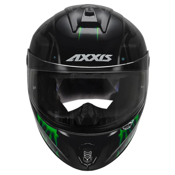 Axxis Draken S Maori Devil Helmet Black & Green color - ItZspeed