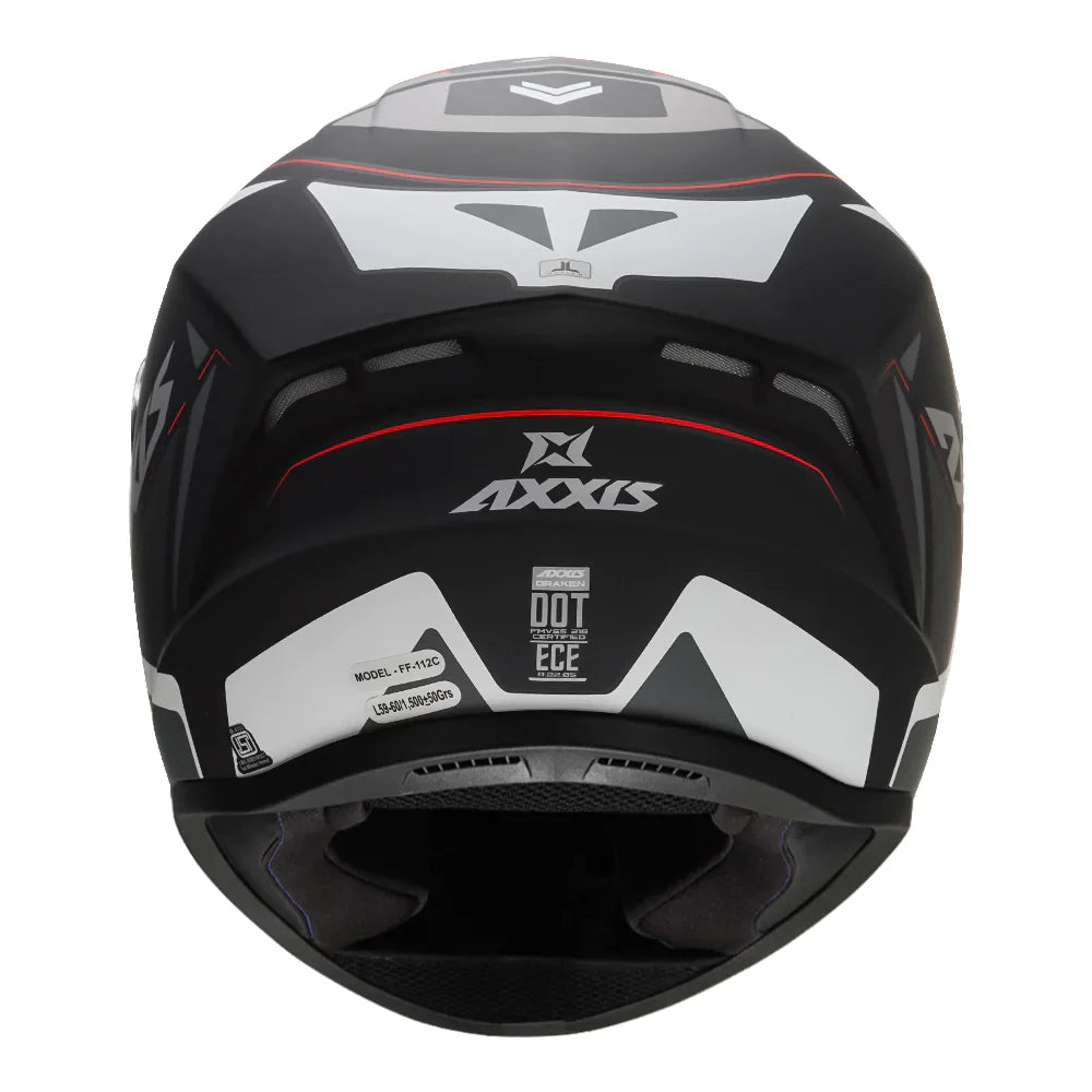 Axxis Draken Wind Helmet Black & White color - ItZspeed