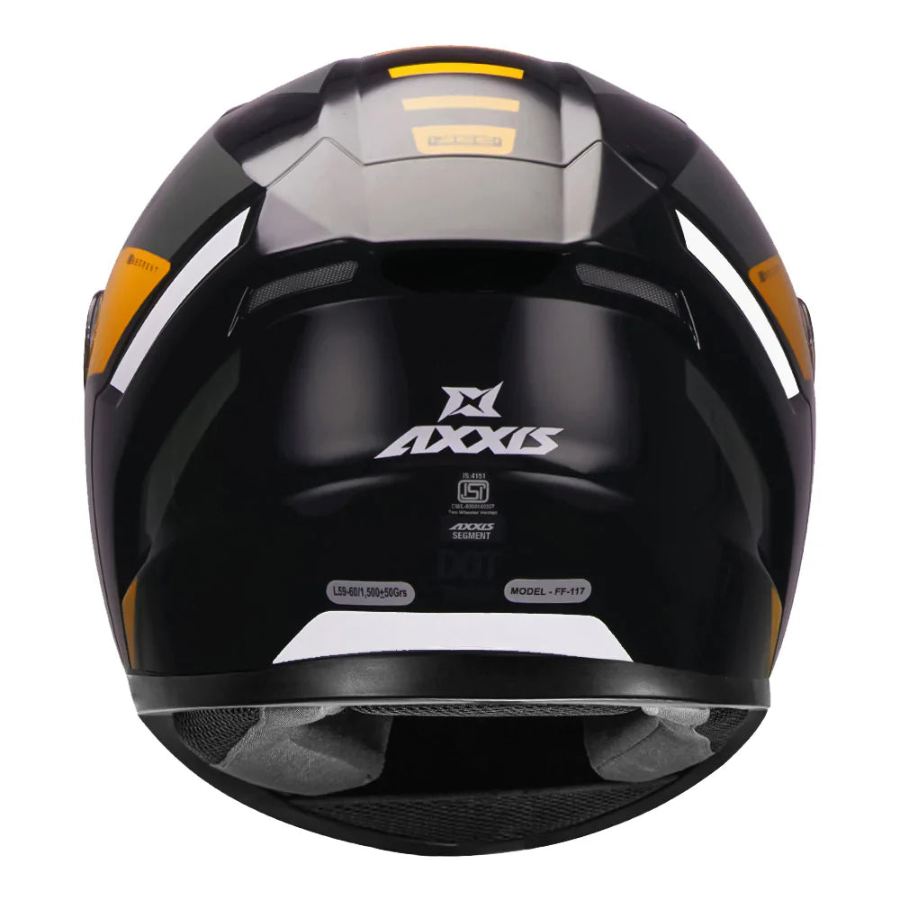 Axxis Segment Ocean Helmet Black & orange color - ItZspeed