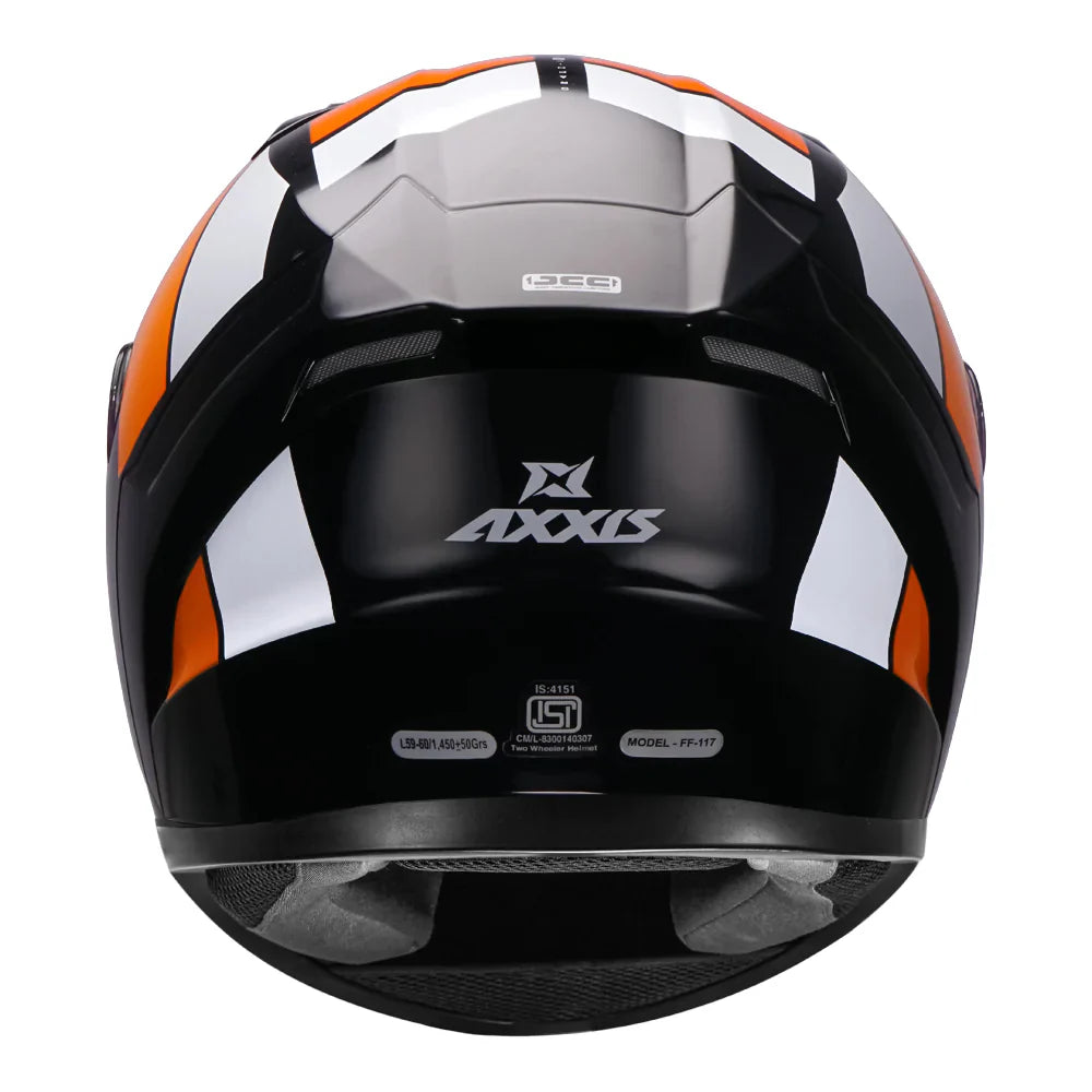 Axxis Segment Six Helmet Black & Orange color - ItZspeed