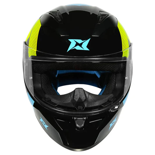 Axxis Segment Square Helmet A5 Glossy Black & Blue - ItZspeed