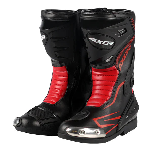 AXOR Slipstream Riding Boots Black & Red Color - ItZspeed