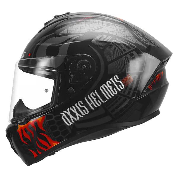 Axxis Draken S Maori Devil Helmet Black & Red color - ItZspeed