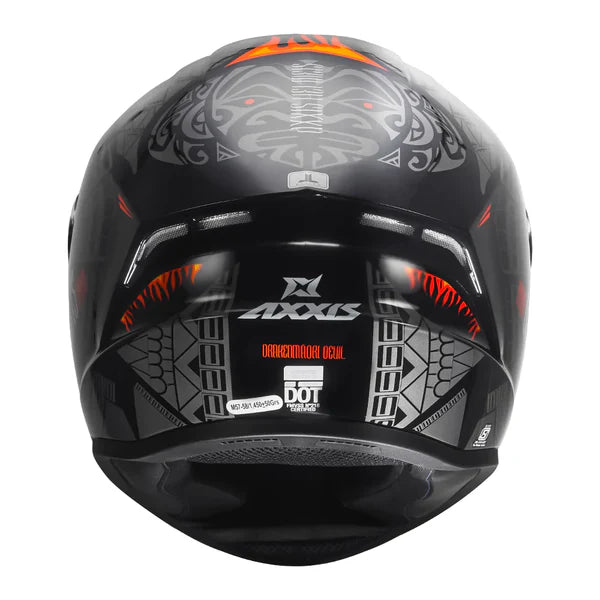 Axxis Draken S Maori Devil Helmet Black & Red color - ItZspeed