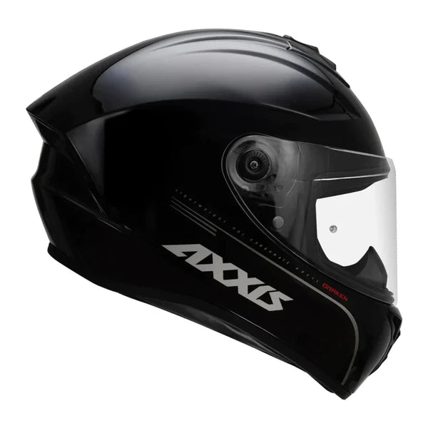 Axxis Draken S Solid Gloss Helmet Glossy Black with Free Smoke Visor - ItZspeed