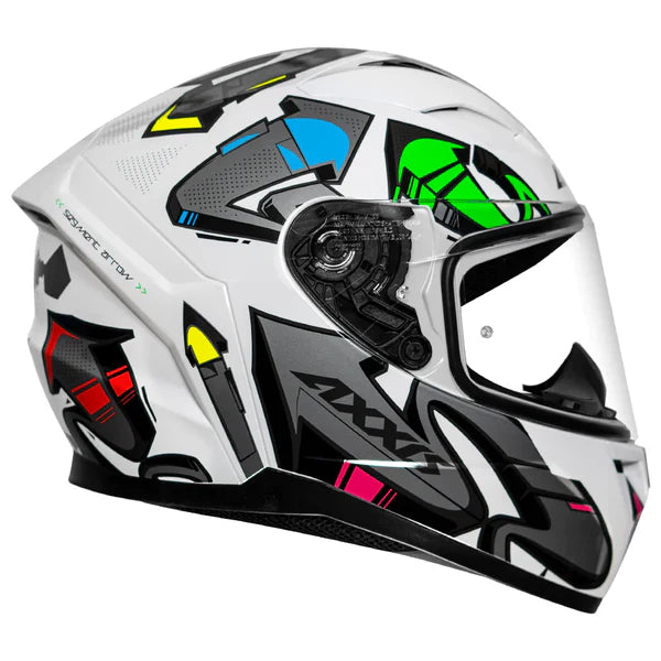 Axxis Segment Arrow Helmet Glossy White & Grey - ItZspeed