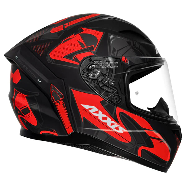 Axxis Segment Arrows Helmet Glossy Black & Red Color - ItZspeed