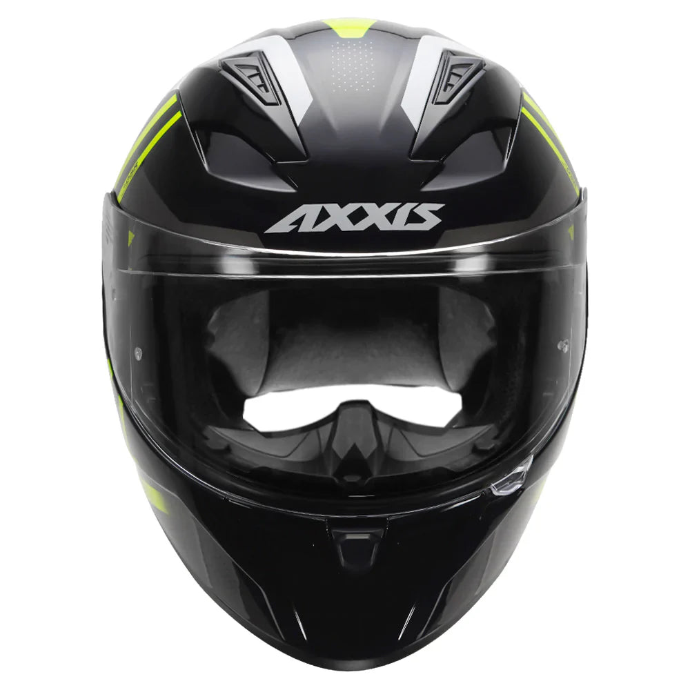 Axxis Segment Leders Helmet Glossy Black & Green color - ItZspeed