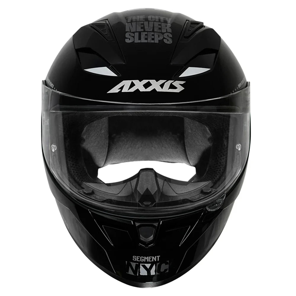Axxis Segment NYC Helmet B5 Glossy Black & Grey - ItZspeed