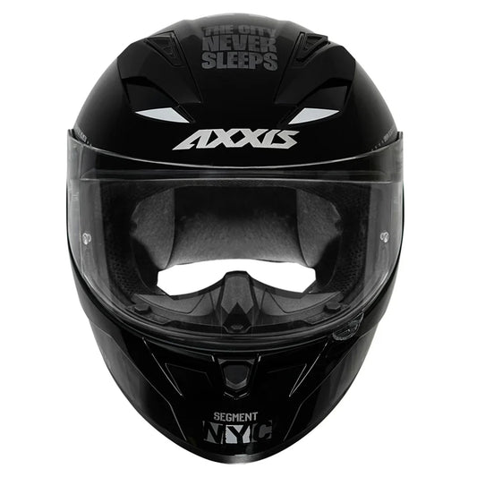 Axxis Segment NYC Helmet B5 Glossy Black & Grey - ItZspeed