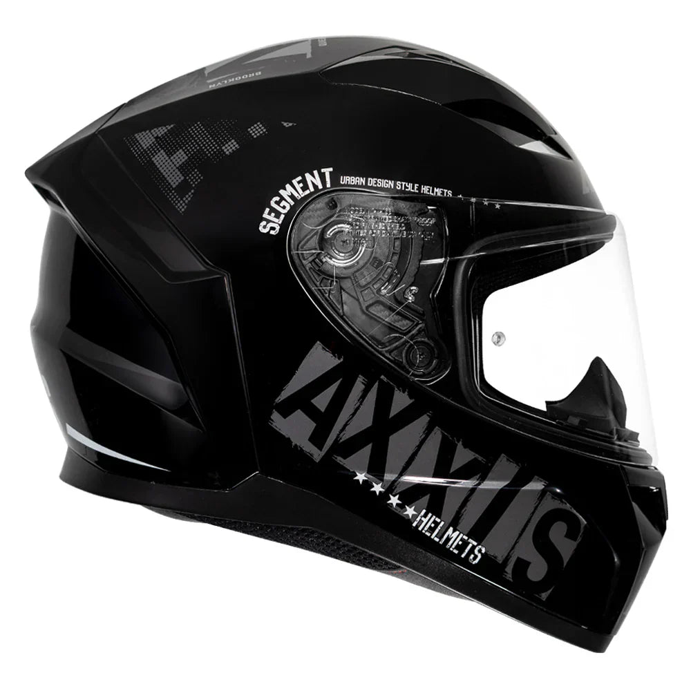 Axxis Segment NYC Helmet B5 Glossy Black & Grey - ItZspeed