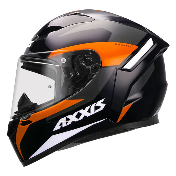 Axxis Segment Ocean Helmet Black & orange color - ItZspeed
