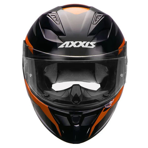 Axxis Segment Ocean Helmet Black & orange color - ItZspeed