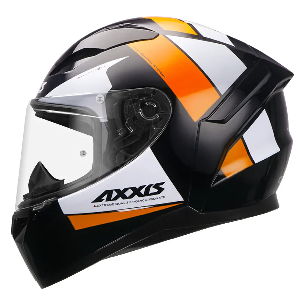 Axxis Segment Six Helmet Black & Orange color - ItZspeed