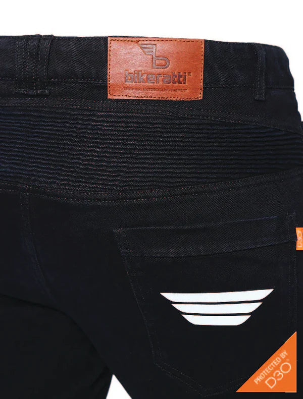 Bikeratti Steam Pro Denim Jeans with Kevlar Black color - ItZspeed