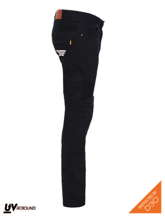 Bikeratti Steam Pro Denim Jeans with Kevlar Black color - ItZspeed