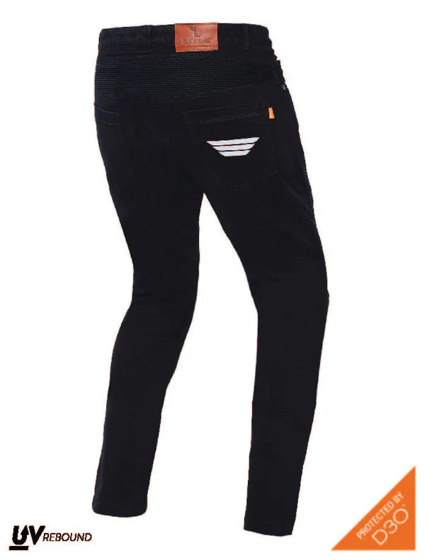 Bikeratti Steam Pro Denim Jeans with Kevlar Black color - ItZspeed