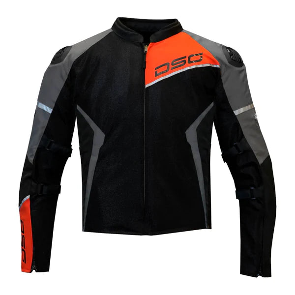 DSG Apex Air-Flow Riding Jacket Black Grey Red Fluo Color - ItZspeed