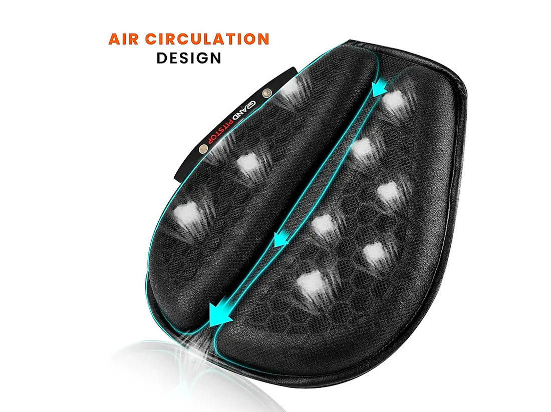 Grand Pitstop Motorcycle Honeycomb Air Gel Seat Cushion - Universal Fit - ItZspeed