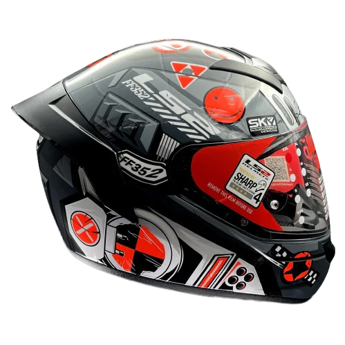 LS2 FF352 Rookie Big One Grey HI VIZ Oragne - ItZspeed