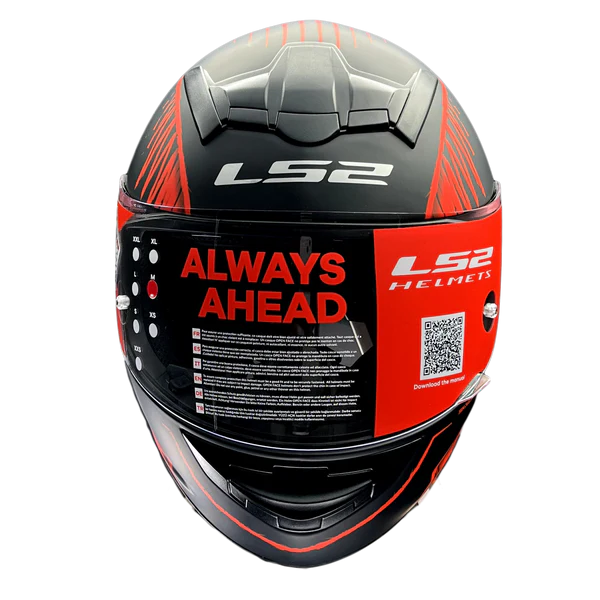LS2 FF352 Rookie Writed Matt Black Red - ItZspeed