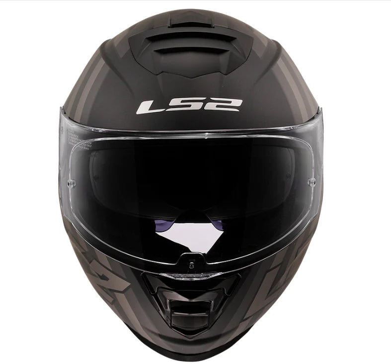LS2 Storm II Flag Gloss Black & Grey color - ItZspeed