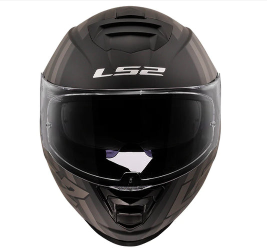LS2 Storm II Flag Gloss Black & Grey color - ItZspeed