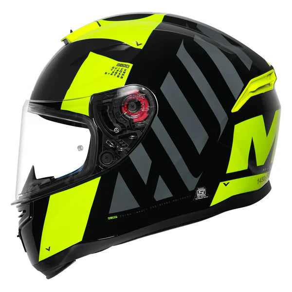 MT Hummer Air Helmet Glossy Yellow (Neon) - ItZspeed