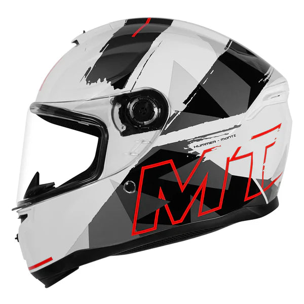 MT Hummer B Monti Helmet White Color - ItZspeed