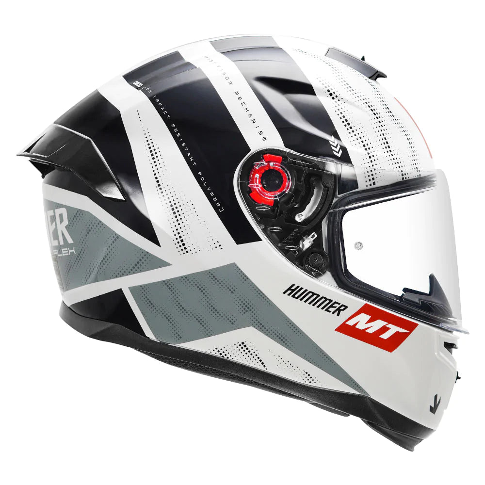 MT Hummer Flex Black color Helmet - ItZspeed