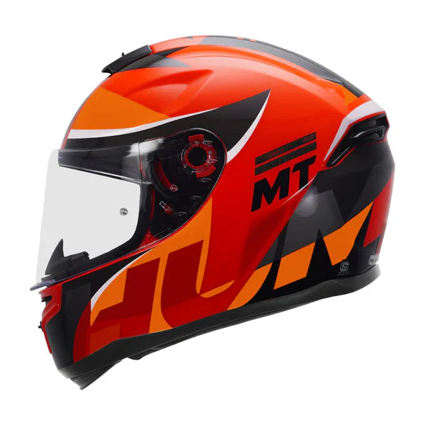 MT Hummer Oasis Helmet Glossy Orange Color - ItZspeed