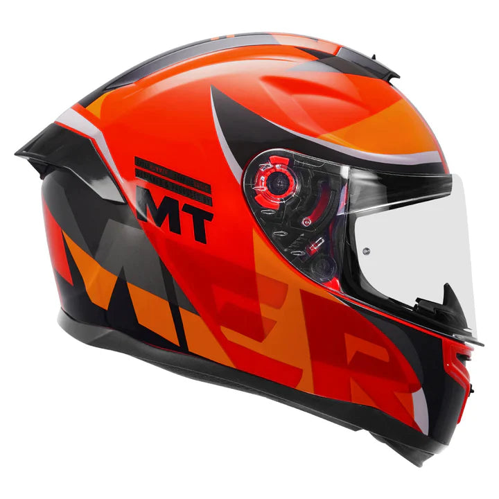 MT Hummer Oasis Helmet Glossy Orange Color - ItZspeed