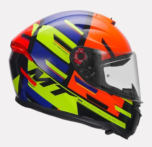 MT Hummer Pipe Helmet Orange color - ItZspeed