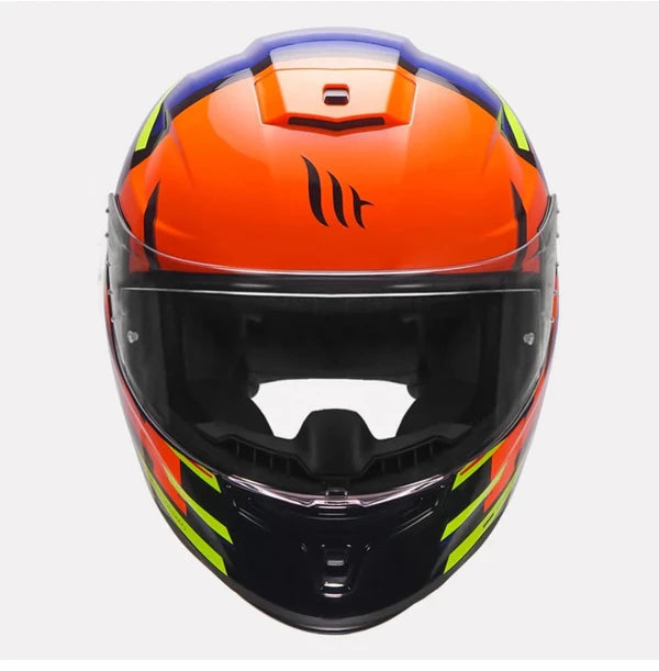 MT Hummer Pipe Helmet Orange color - ItZspeed