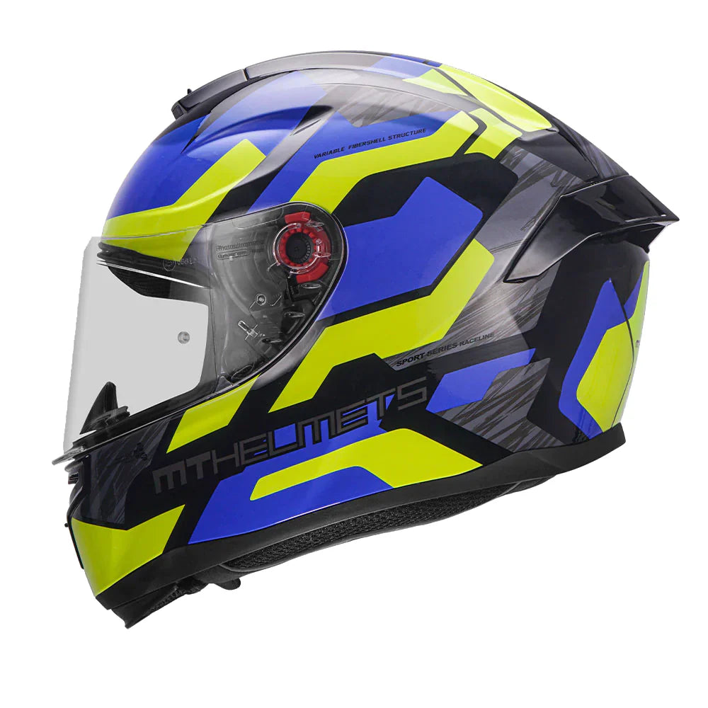 MT Hummer Scratch Helmet Blue & Yellow color - ItZspeed