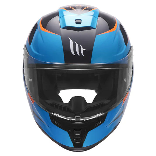 MT Hummer Stark Blue & Orange Helmet - ItZspeed