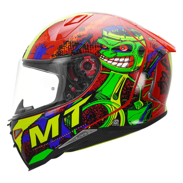 MT Revenge 2 Piston Glossy Red Helmet - ItZspeed