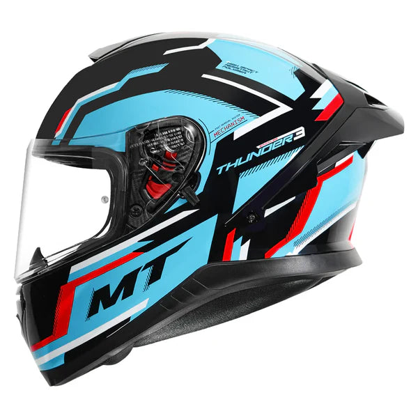 MT THUNDER 3 Pro Blaze Helmet Blue & Black Color - ItZspeed