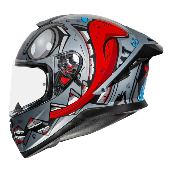 MT THUNDER 3 Pro Creature Matt grey Helmet - ItZspeed