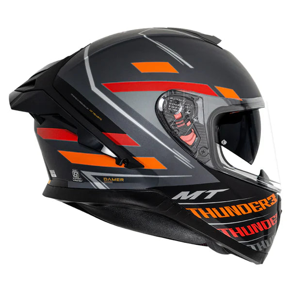 MT THUNDER 3 Pro Damer Matt Black & Red Helmet - ItZspeed