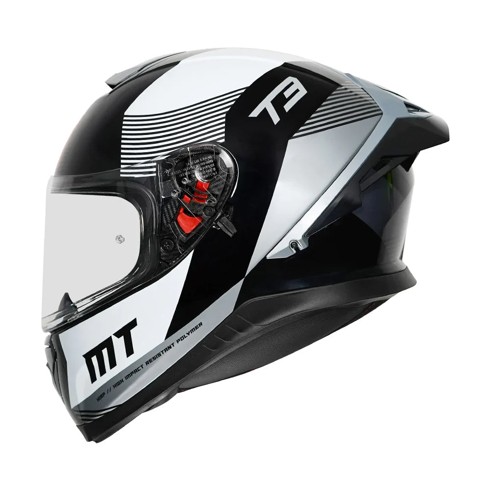 MT THUNDER 3 Pro Diversity Helmet White & Black Color - ItZspeed