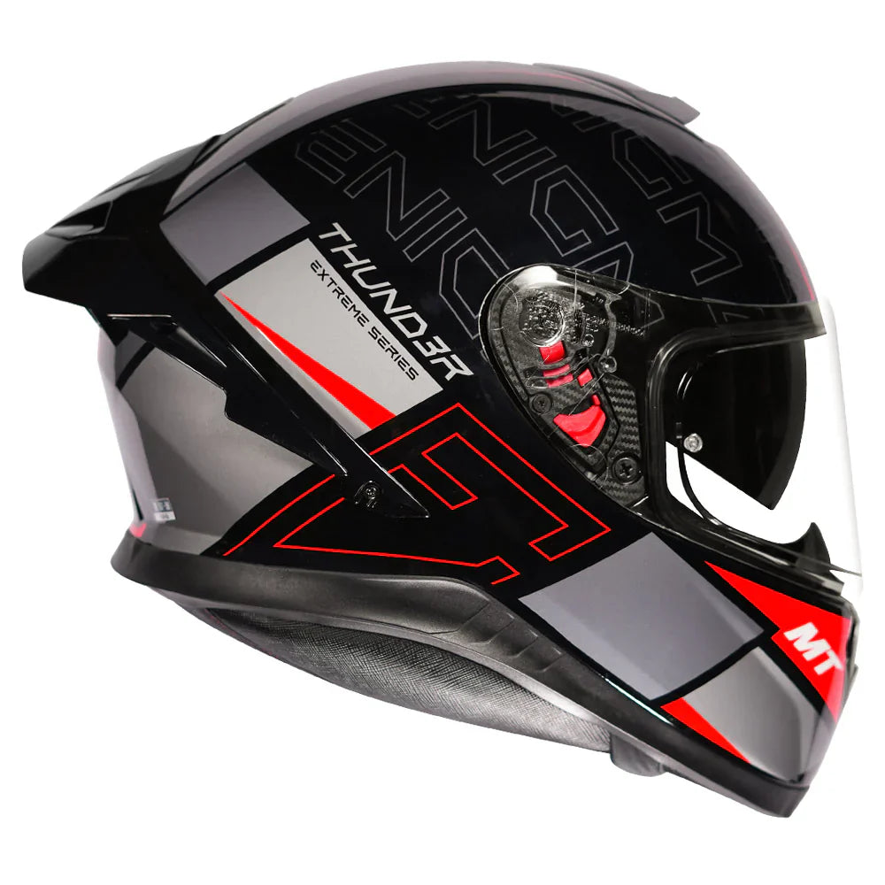 MT THUNDER 3 Pro Enigma Helmet Grey & Black Color - ItZspeed