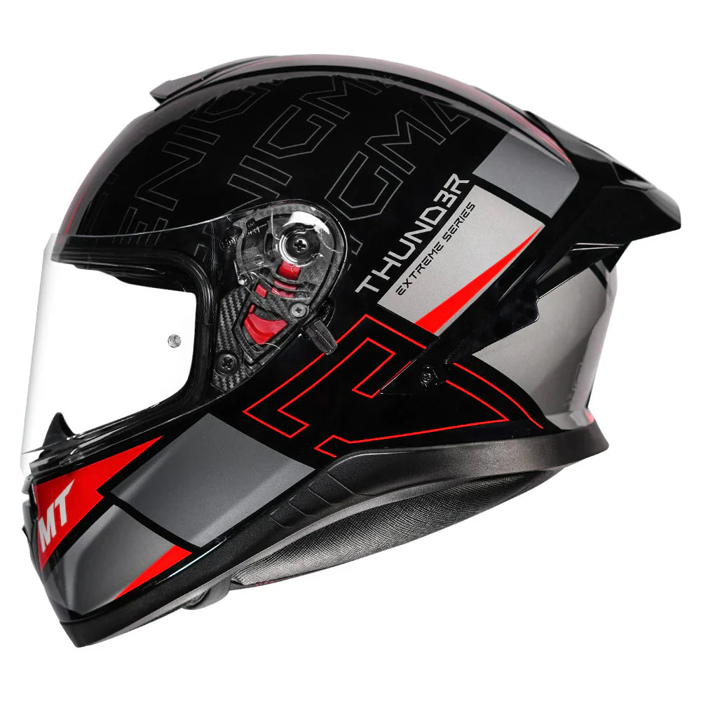 MT THUNDER 3 Pro Enigma Helmet Grey & Black Color - ItZspeed