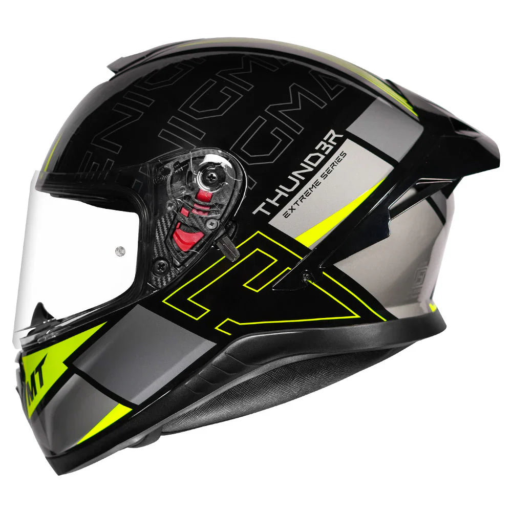 MT THUNDER 3 Pro Enigma Helmet Neon & Black Color - ItZspeed