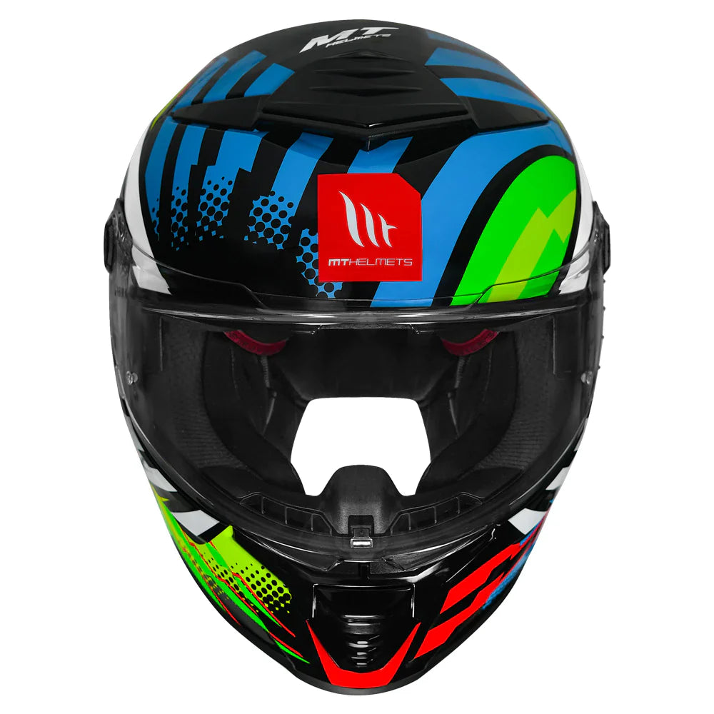 MT THUNDER 4 Drax Green & Blue Color Helmet - ItZspeed