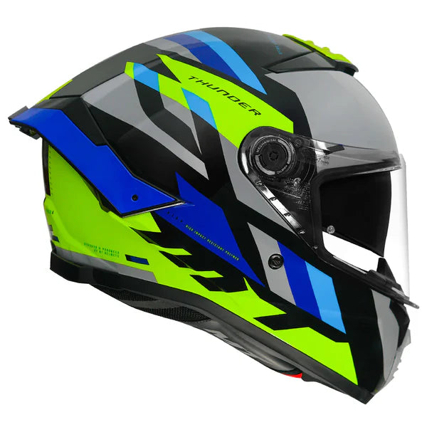 MT THUNDER 4 Ergo Gloss Grey Color Helmet - ItZspeed
