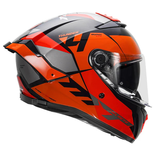 MT THUNDER 4 Exa Orange Color Helmet - ItZspeed