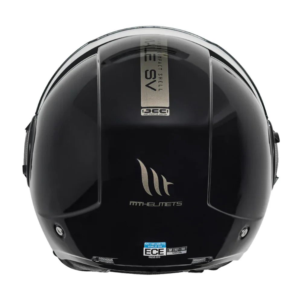 MT Viale Solid Helmet Glossy Black Color - ItZspeed